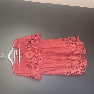 Holding Horses burnt orange lace dress